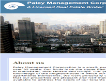 Tablet Screenshot of paleymanagement.com
